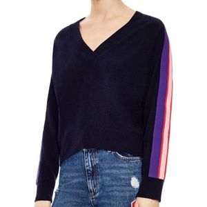 Sandro Artic Striped-Sleeve sweater